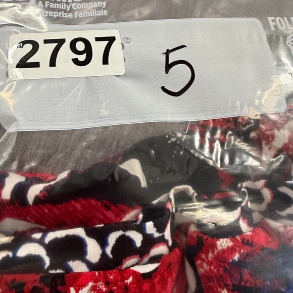 Style & Co Shift Dress Floral Red White Blue Black Large Stretchy Relaxed Fit - Picture 11 of 11